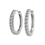 Load image into Gallery viewer, 0.50 Carat Round Shape Moissanite Hoop Earrings For Men's
