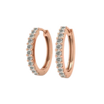 Load image into Gallery viewer, 0.50 Carat Round Shape Moissanite Hoop Earrings For Men's
