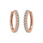 Load image into Gallery viewer, 0.50 Carat Round Shape Moissanite Hoop Earrings For Men's
