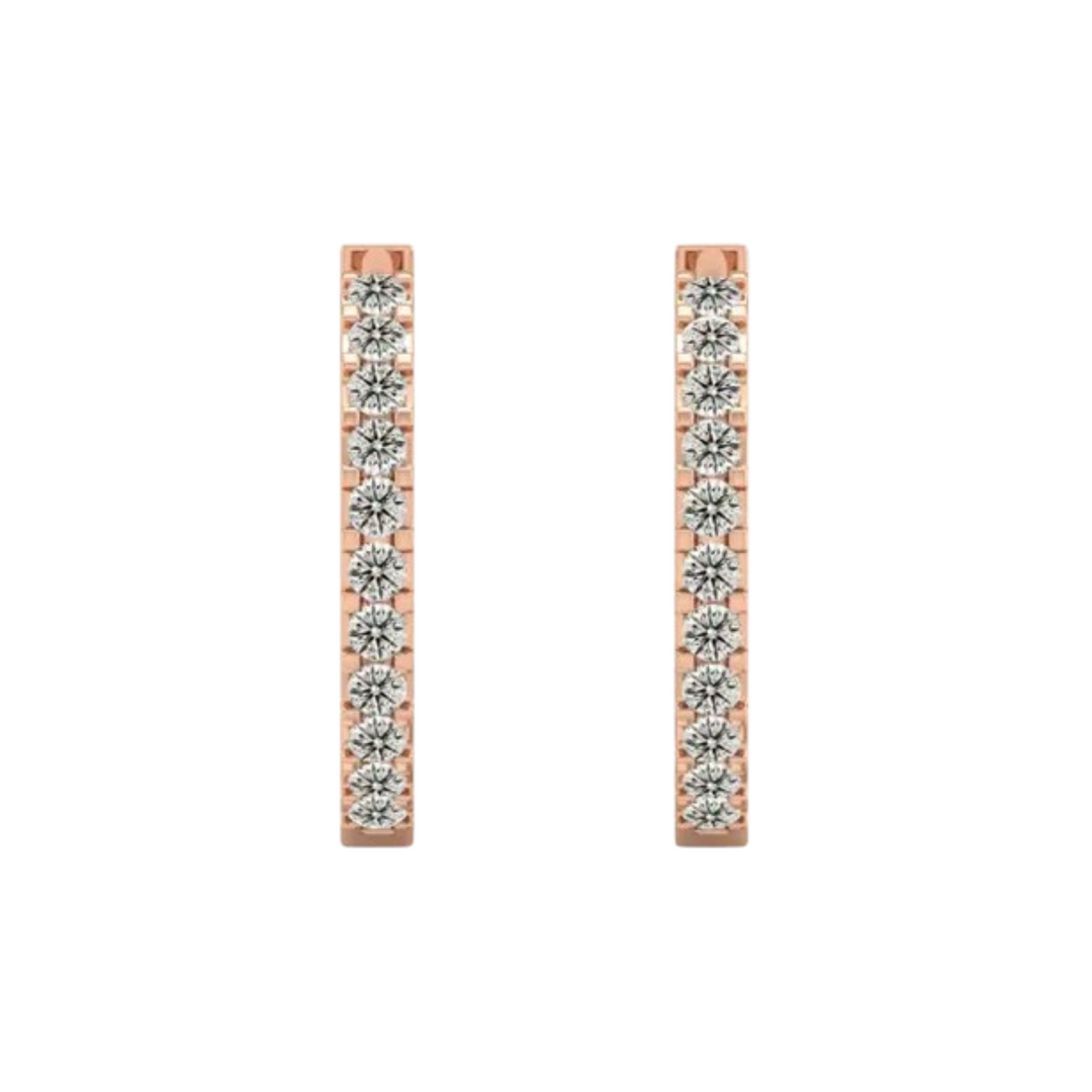 0.50 Carat Round Shape Moissanite Hoop Earrings For Men's