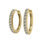 Load image into Gallery viewer, 0.50 Carat Round Shape Moissanite Hoop Earrings For Men's
