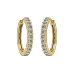 Load image into Gallery viewer, 0.50 Carat Round Shape Moissanite Hoop Earrings For Men's
