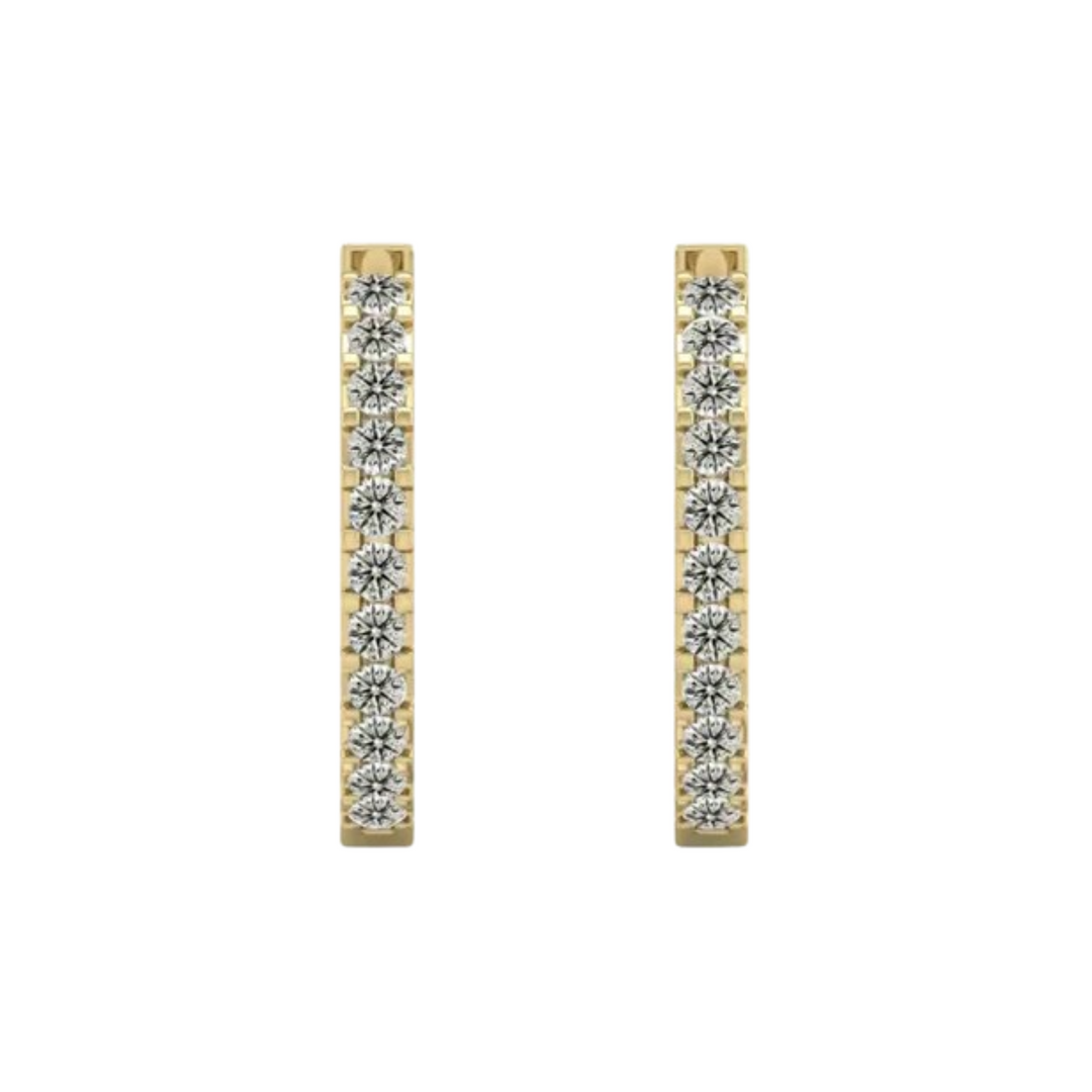 0.50 Carat Round Shape Moissanite Hoop Earrings For Men's