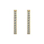Load image into Gallery viewer, 0.50 Carat Round Shape Moissanite Hoop Earrings For Men's
