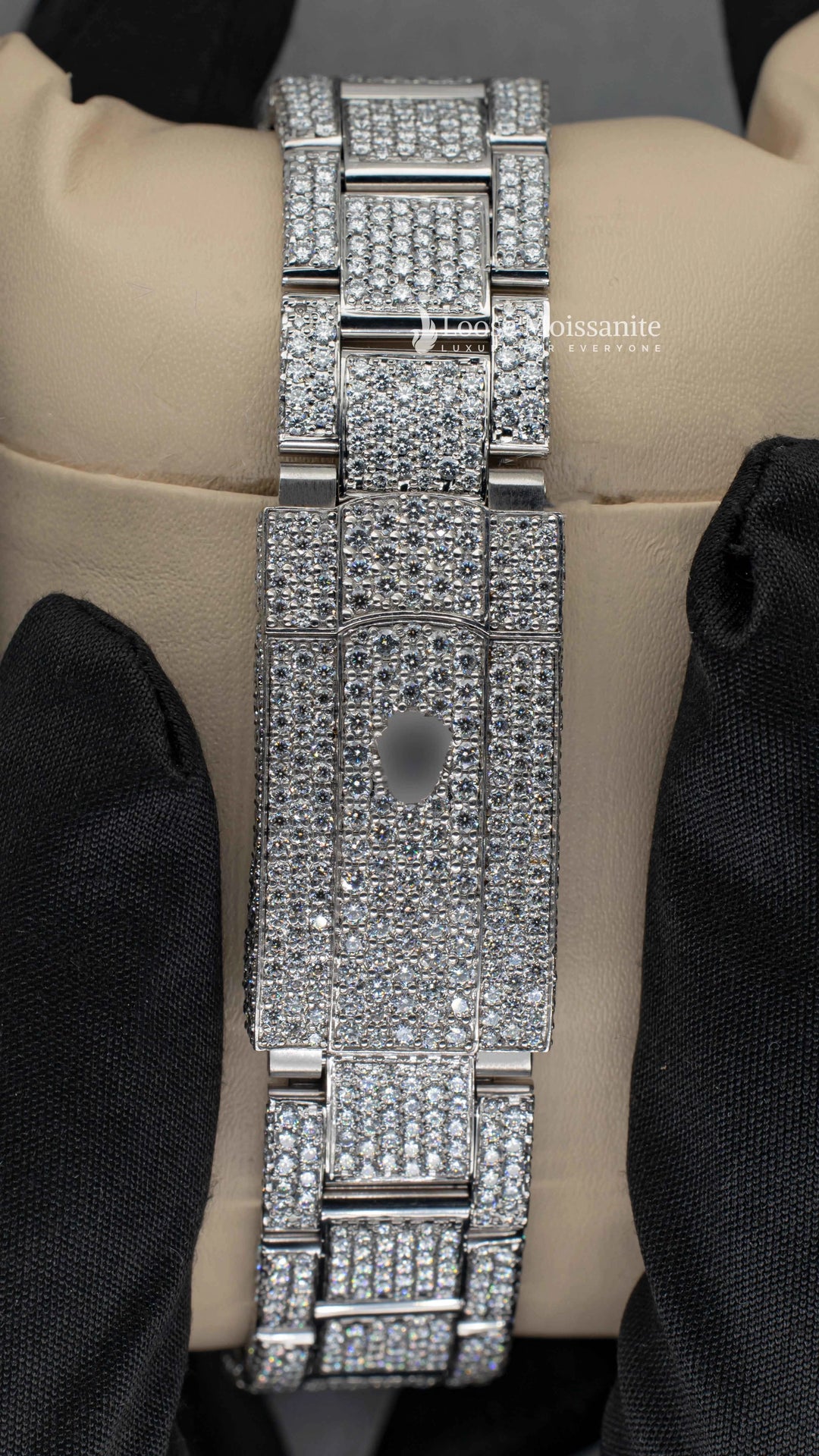 Back Side Of Roman Dial Moissanite Presidential Watch For Men | 41 MM