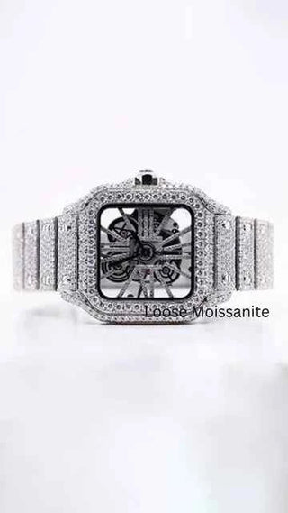 Moissanite Skeleton Watch