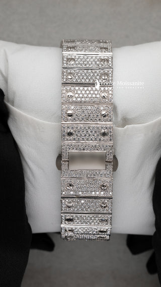 Back View Of Moissanite Skeleton Watch