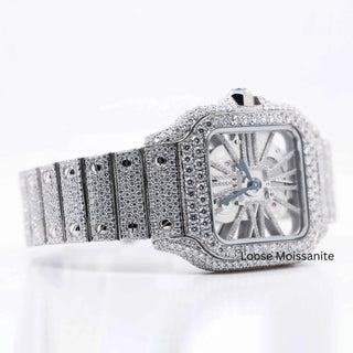 Moissanite Skeleton Watch