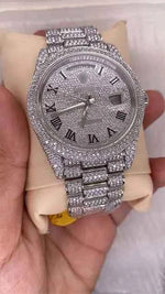 Load image into Gallery viewer, Close view of Moissanite Presidential Watch For Men | 41 MM
