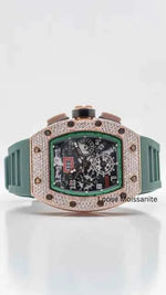 Load image into Gallery viewer, Moissanite Watch with Rubber Strap
