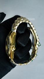 Load image into Gallery viewer, Side View Of Oyster Perpetual Day-Date White Dial Plain Watch In Yellow Gold
