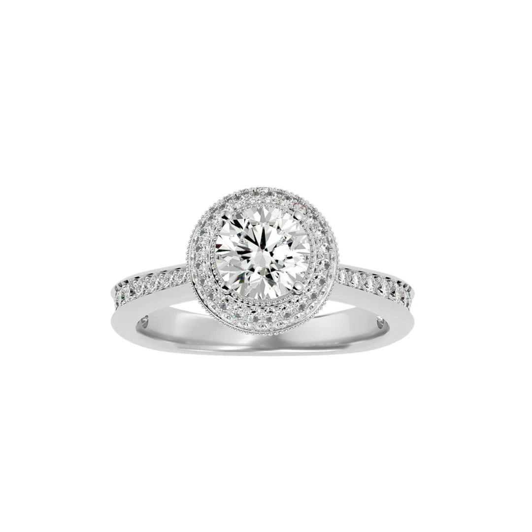 round hidden halo ring