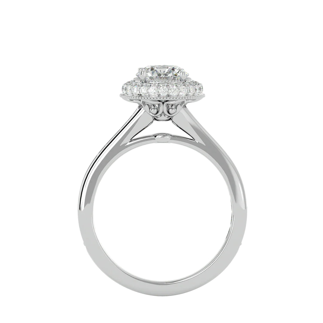 round hidden halo ring