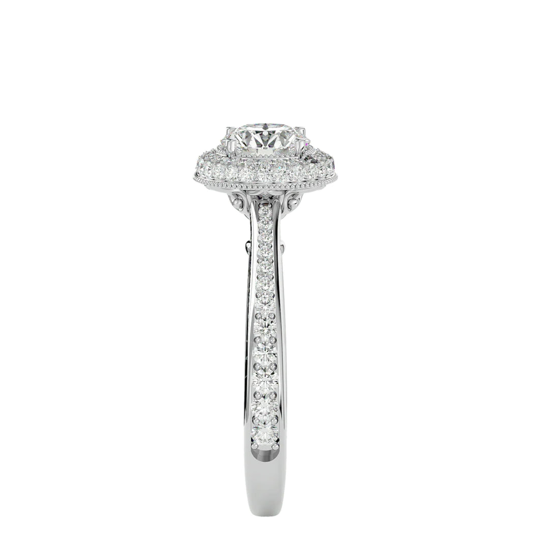 round hidden halo ring