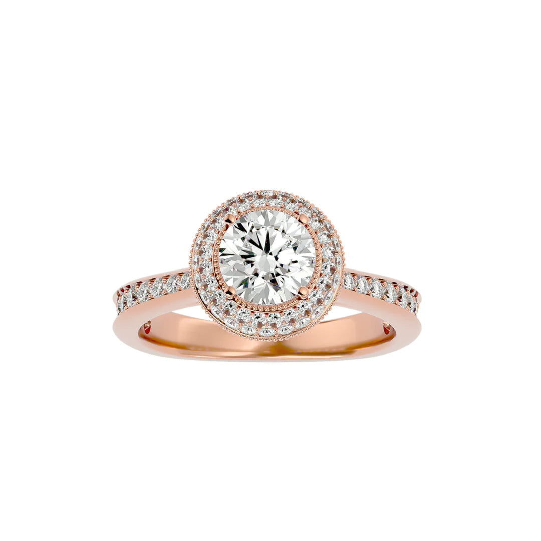 round hidden halo ring