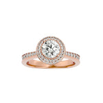Load image into Gallery viewer, round hidden halo ring
