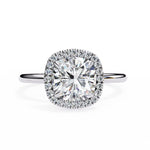 Load image into Gallery viewer, cusion cut halo ring
