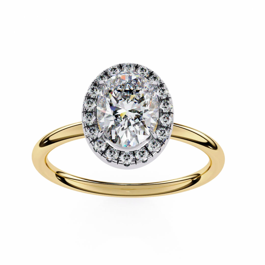 oval cut halo ring