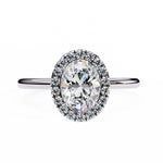 Load image into Gallery viewer, oval cut halo ring
