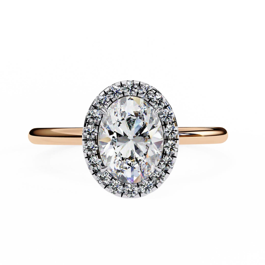 oval cut halo ring