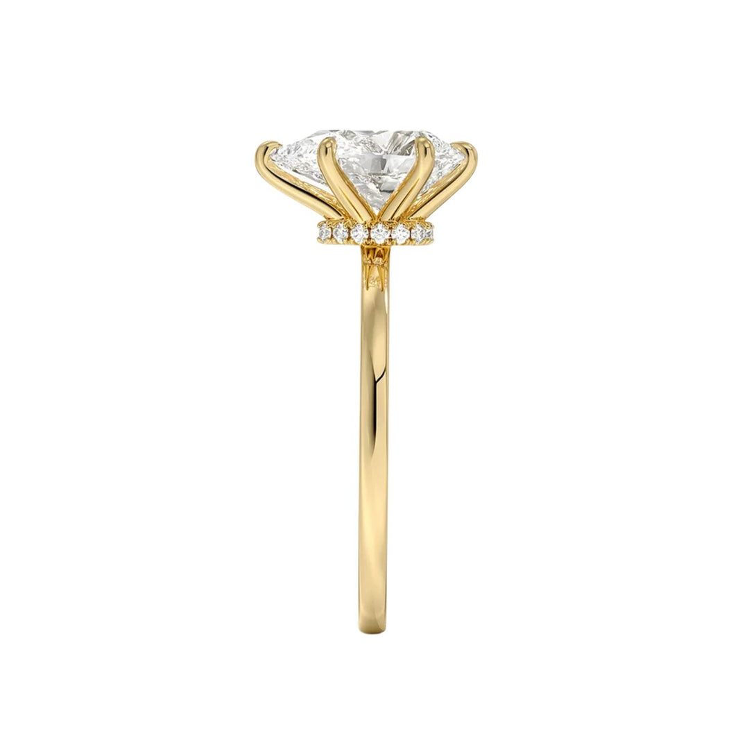 1.50 Carat Pear Cut Moissanite Solitaire Ring in White Gold