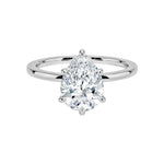 Load image into Gallery viewer, 1.50 Carat Pear Cut Moissanite Solitaire Ring in White Gold

