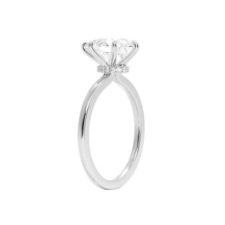 1.5 Carat Pear Cut Moissanite Solitaire Ring in White Gold