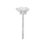 Load image into Gallery viewer, 1.60 Carat Pear Cut Hidden Halo Moissanite Ring In White Gold With Accent
