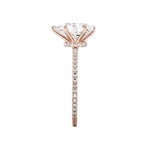 Load image into Gallery viewer, 1.60 Carat Pear Cut Hidden Halo Moissanite Ring In White Gold With Accent
