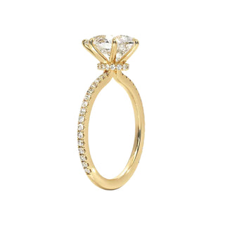 1.60 Carat Pear Cut Solitaire with Accent Ring in White Gold