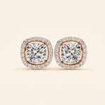 Load image into Gallery viewer, Cushion Halo Stud Earrings
