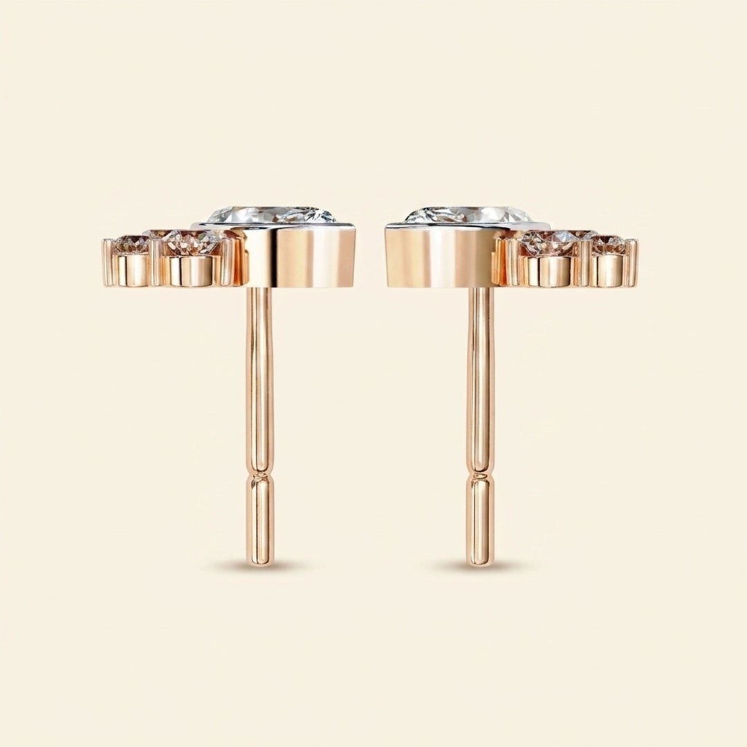 Earrings Studs Marquise Design