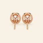 Load image into Gallery viewer, Oval Halo Stud Earrings
