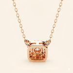 Load image into Gallery viewer, Back Side View Of Round Halo Necklace
