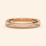 Load image into Gallery viewer, Front View Of Curved Wedding Band
