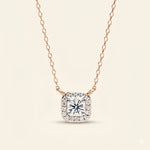 Load image into Gallery viewer, Front View Of Round Halo Necklace
