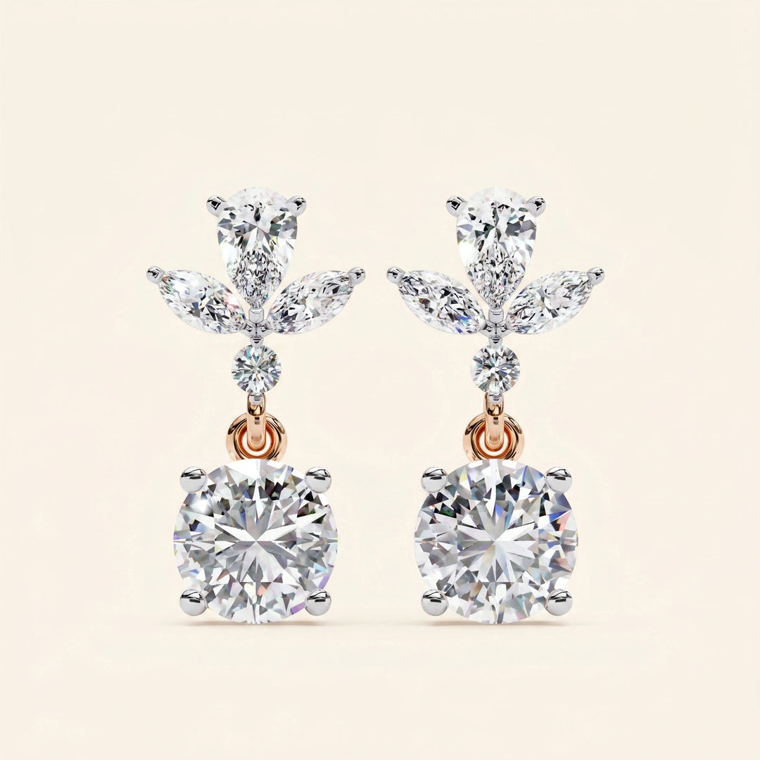 Drop Round Earrings