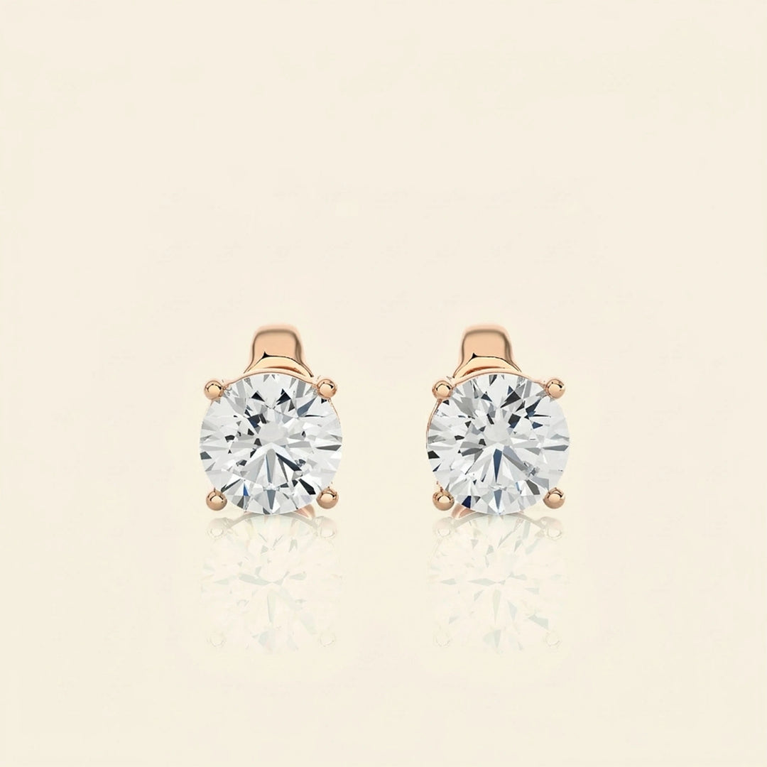 Round Stud Earrings