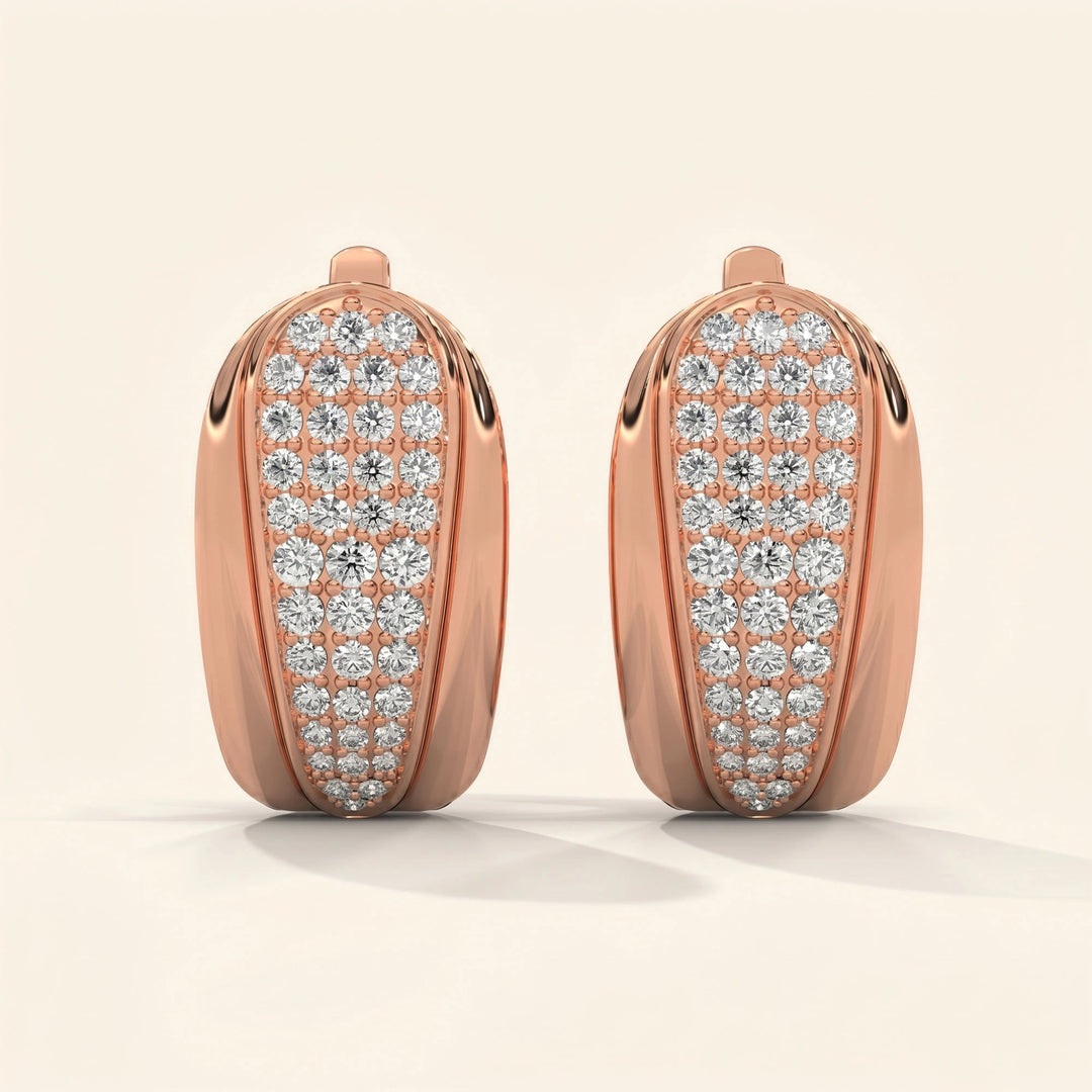 Pave Hoop Earrings