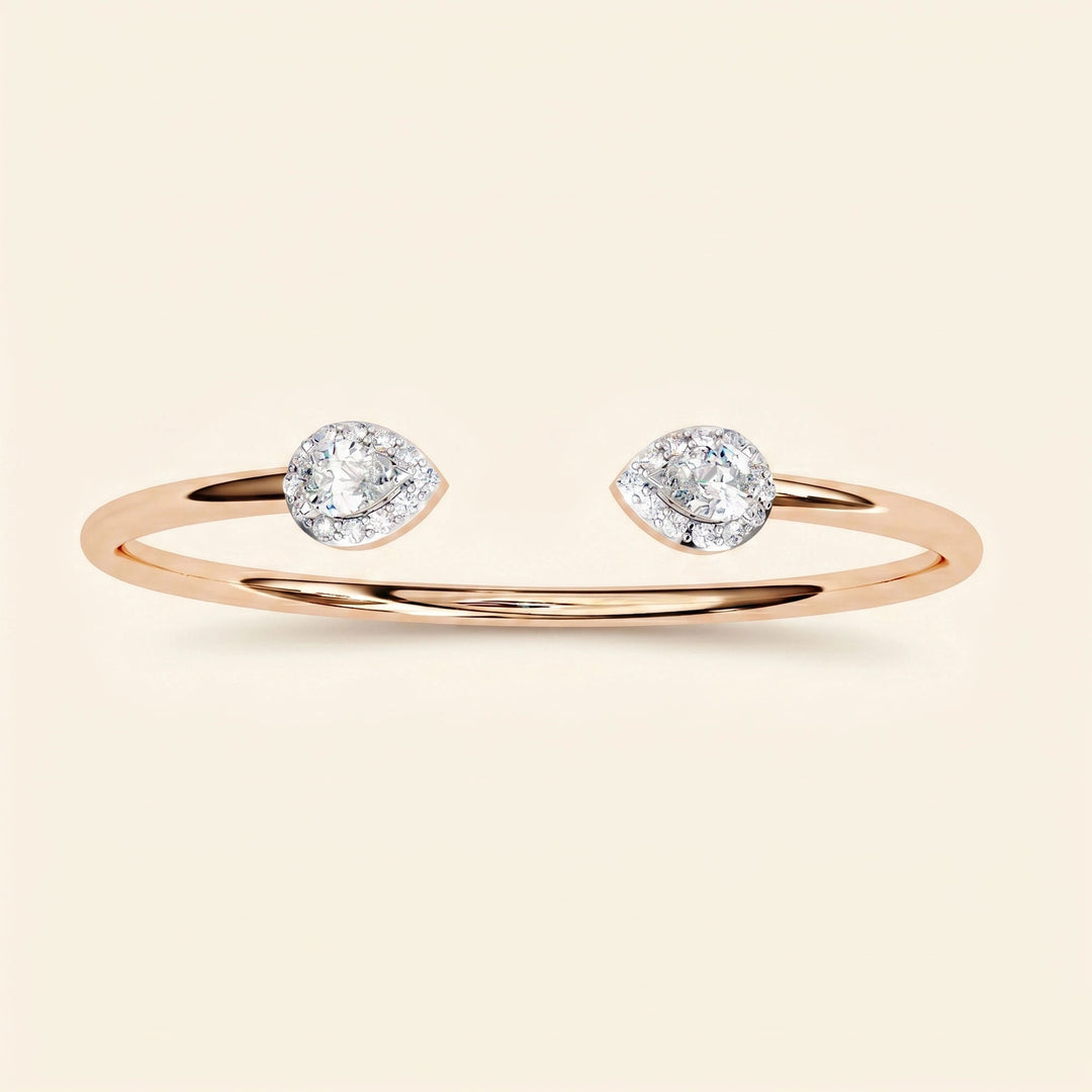 Pear Open Cuff Bangle