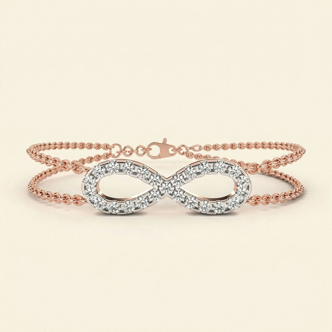 Infinity Bracelet With Double Chain