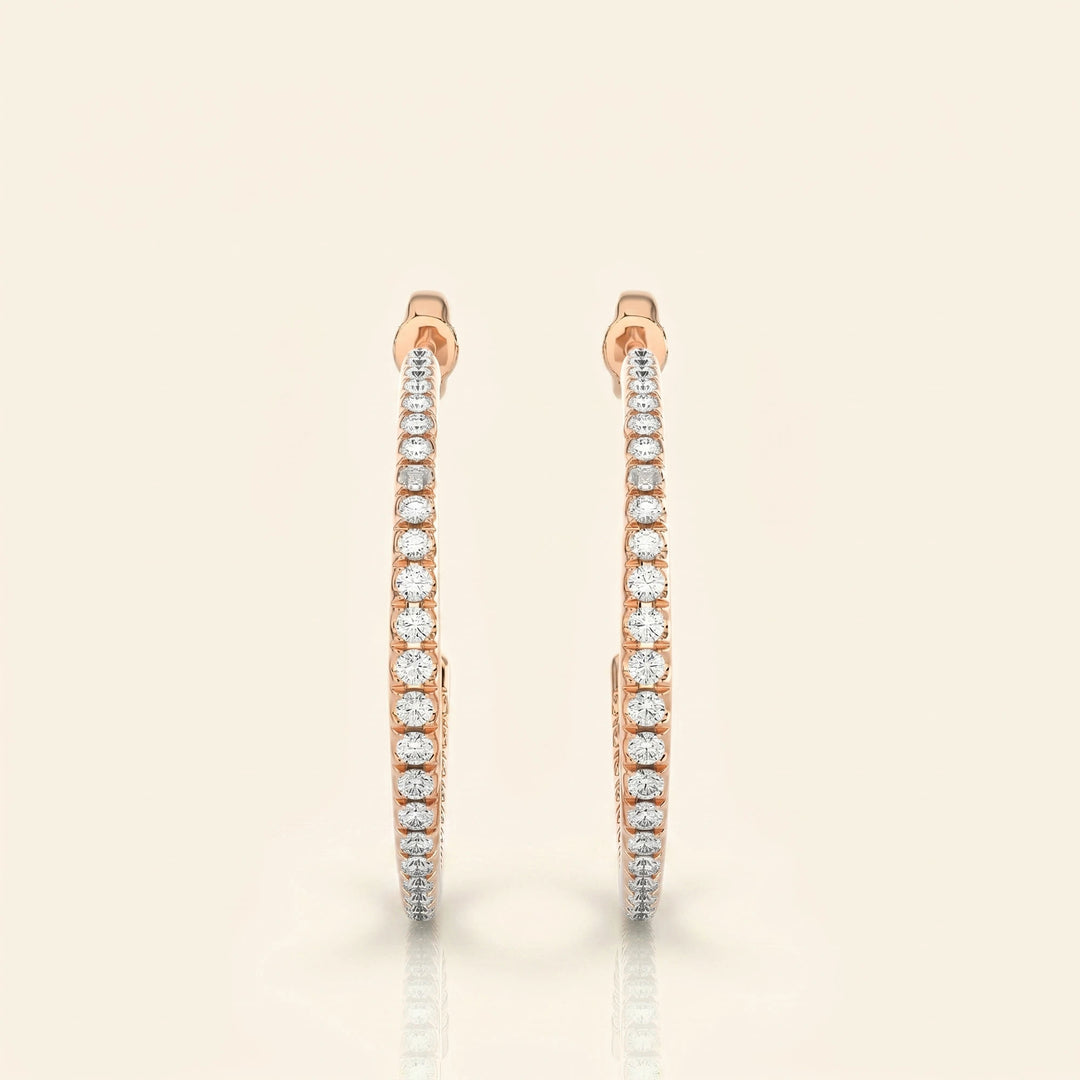Pave Hoop Earrings