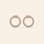 Load image into Gallery viewer, Round Halo Stud Earrings

