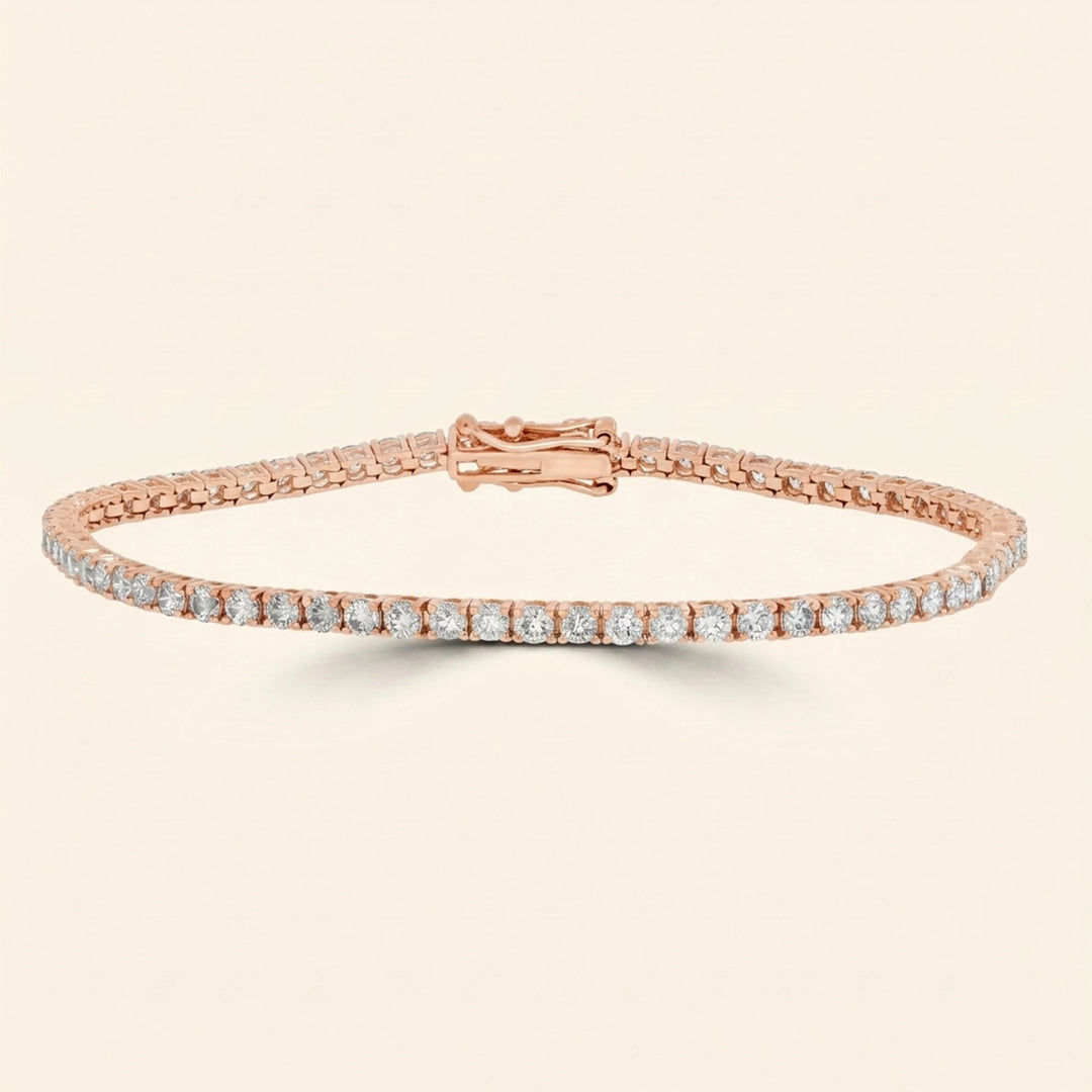 Round Shaped Tennis Bracelet Womens