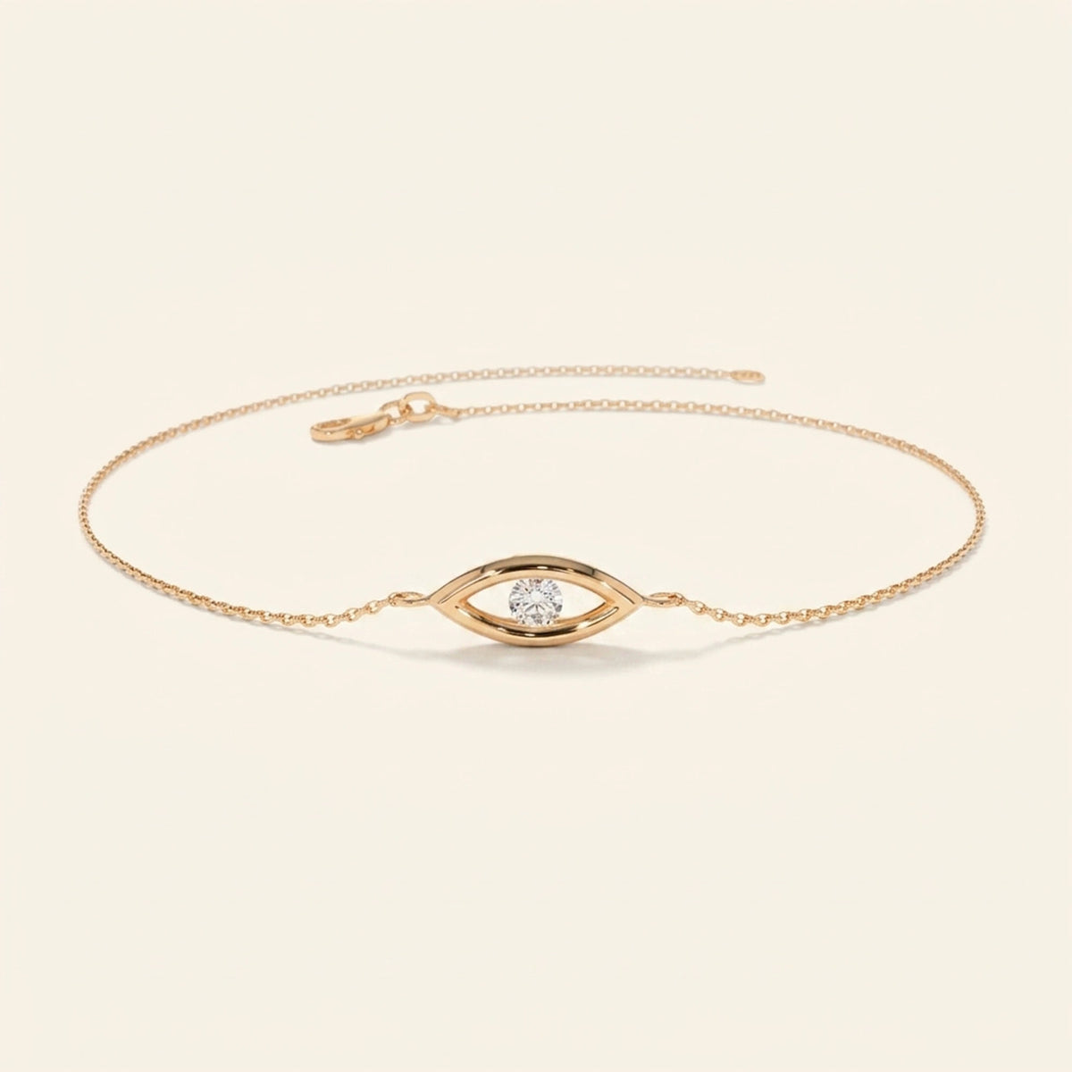 Front view of evil eye bracelet