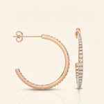 Load image into Gallery viewer, Pave Hoop Earrings
