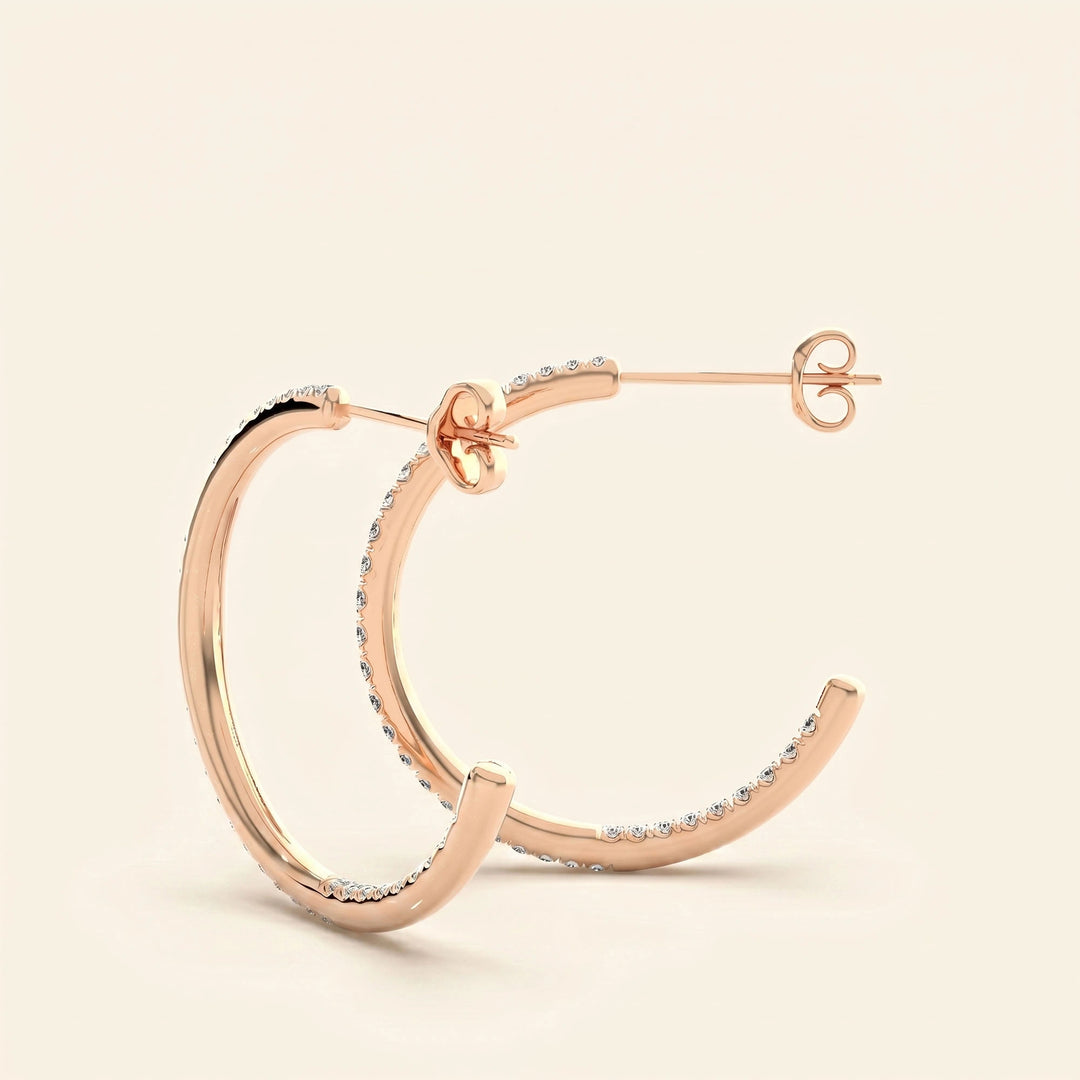 Pave Hoop Earrings