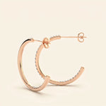 Load image into Gallery viewer, Pave Hoop Earrings
