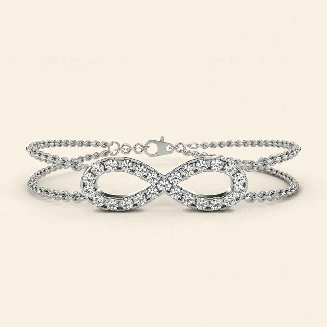Infinity Bracelet With Double Chain