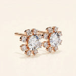 Load image into Gallery viewer, Moissanite Cluster Stud Earrings
